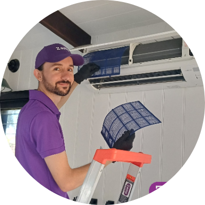 Rob is starting an aircon clean